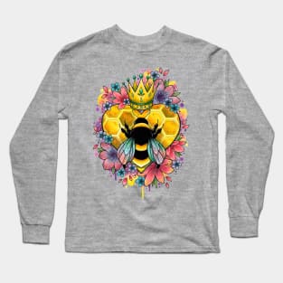 Queen Bee Watercolor by Lorna Laine Long Sleeve T-Shirt